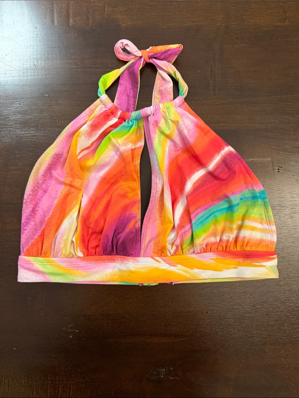 Woman’s Colorful Paint-like Patterns Top - Size: L